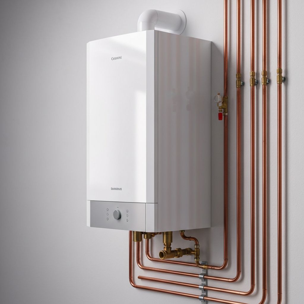 Modern boiler installation by Hydroplumb in Essex